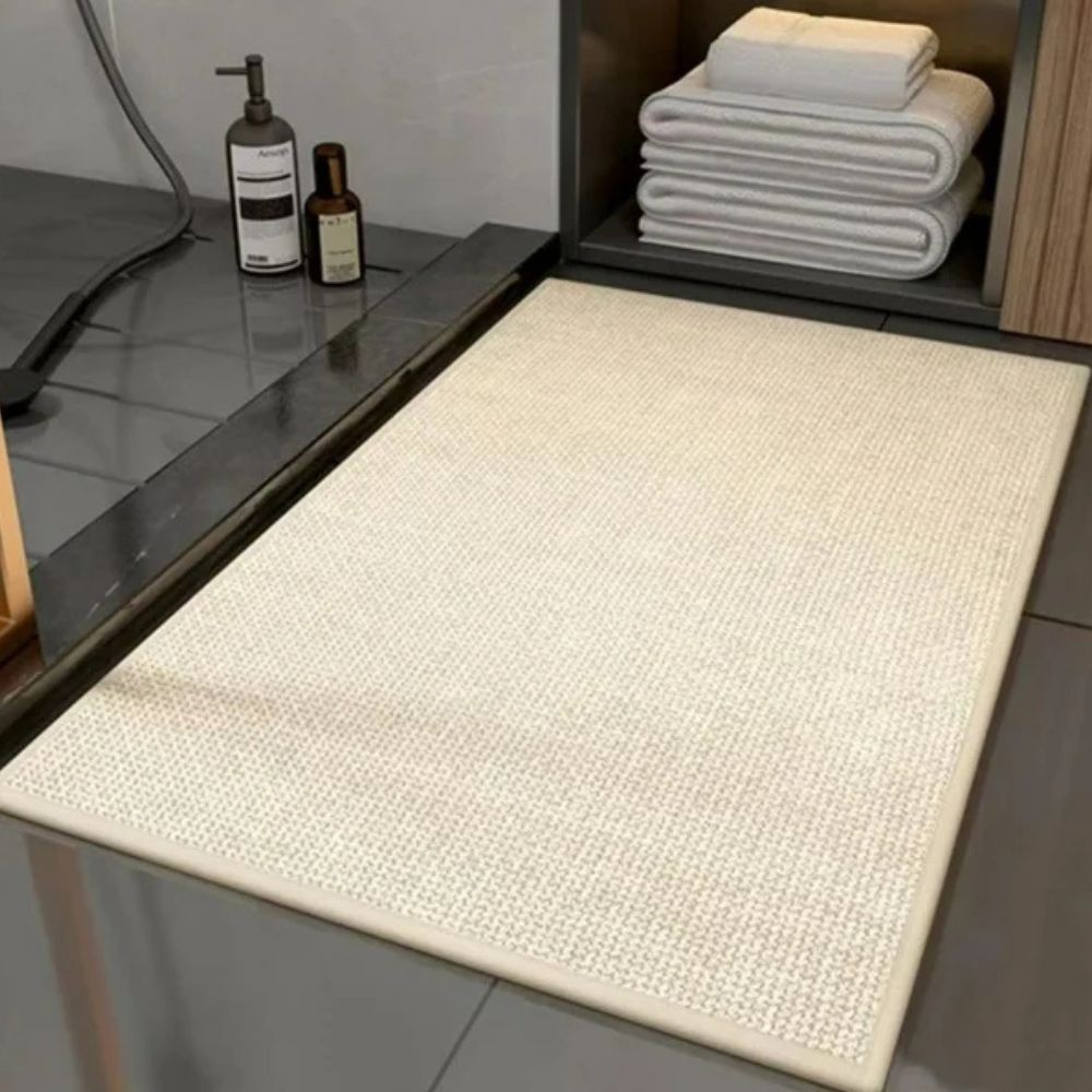 Anti-Slip Bath Mat with Non-Slip Rubber Backing and Woven Texture ##POS:12##