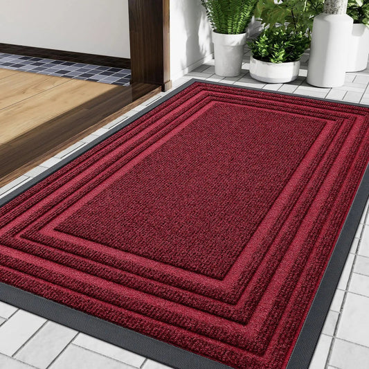 Anti-Slip Doormat for Indoor and Outdoor Use with Low Profile and Border Design