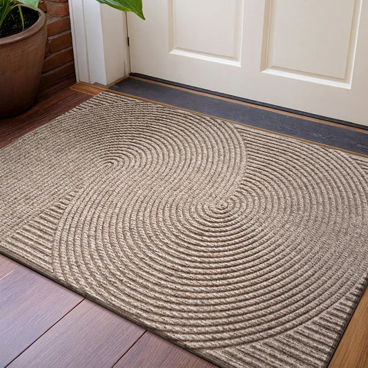 Anti-Slip Doormat with 3D Groove Pattern for Indoor and Outdoor Use