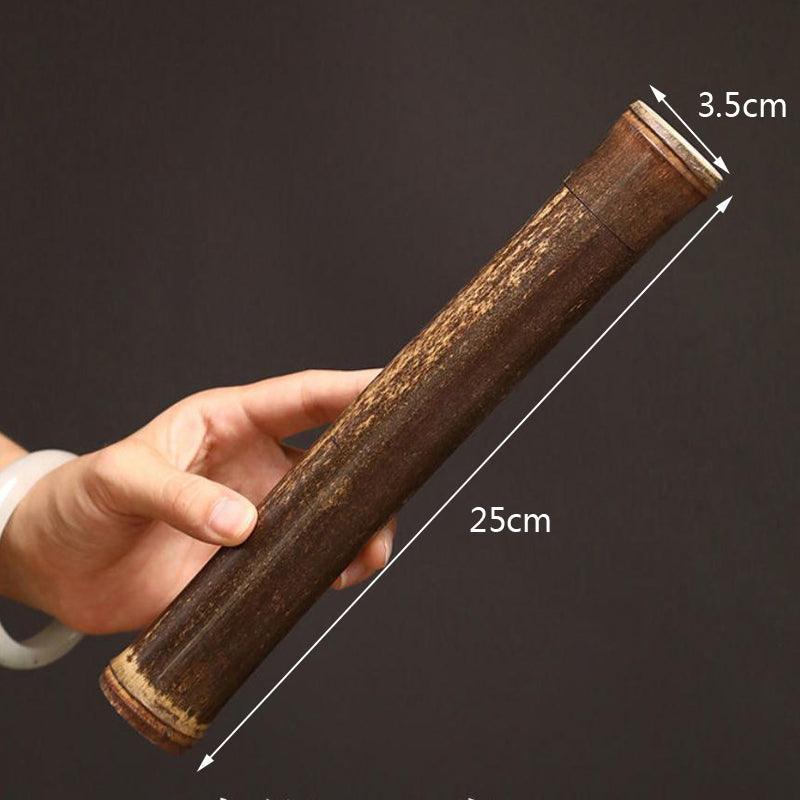 Bamboo Tea Canister with Removable Lid for Loose Leaf Tea and Spice Storage