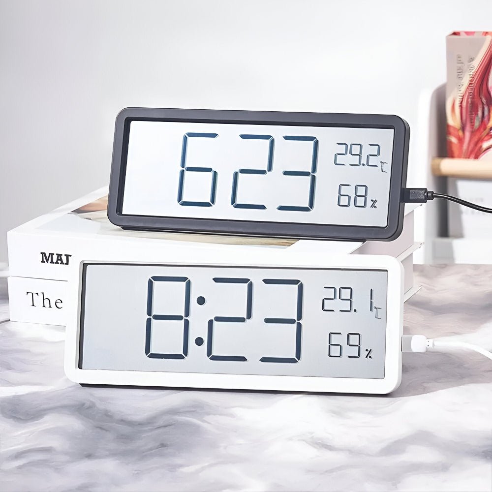 Digital Wall Clock with Temperature and Humidity Display