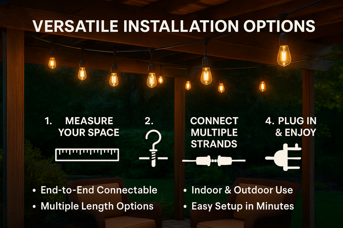 Festoon Garden Lights with ST38 Bulbs