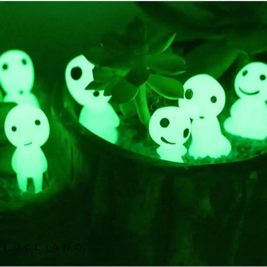 Glow in the Dark Tree Spirit Figurine Set of 10 Pieces