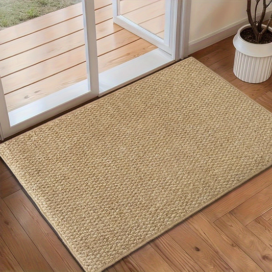 Indoor Doormat Anti-Slip Entryway Rug with Textured Weave