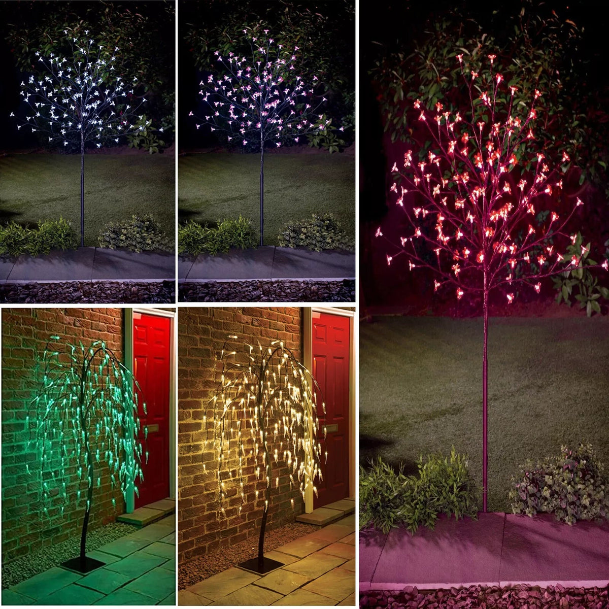 LED Blossom Tree Light for Garden and Patio with Flexible Branches and IP65 Rating