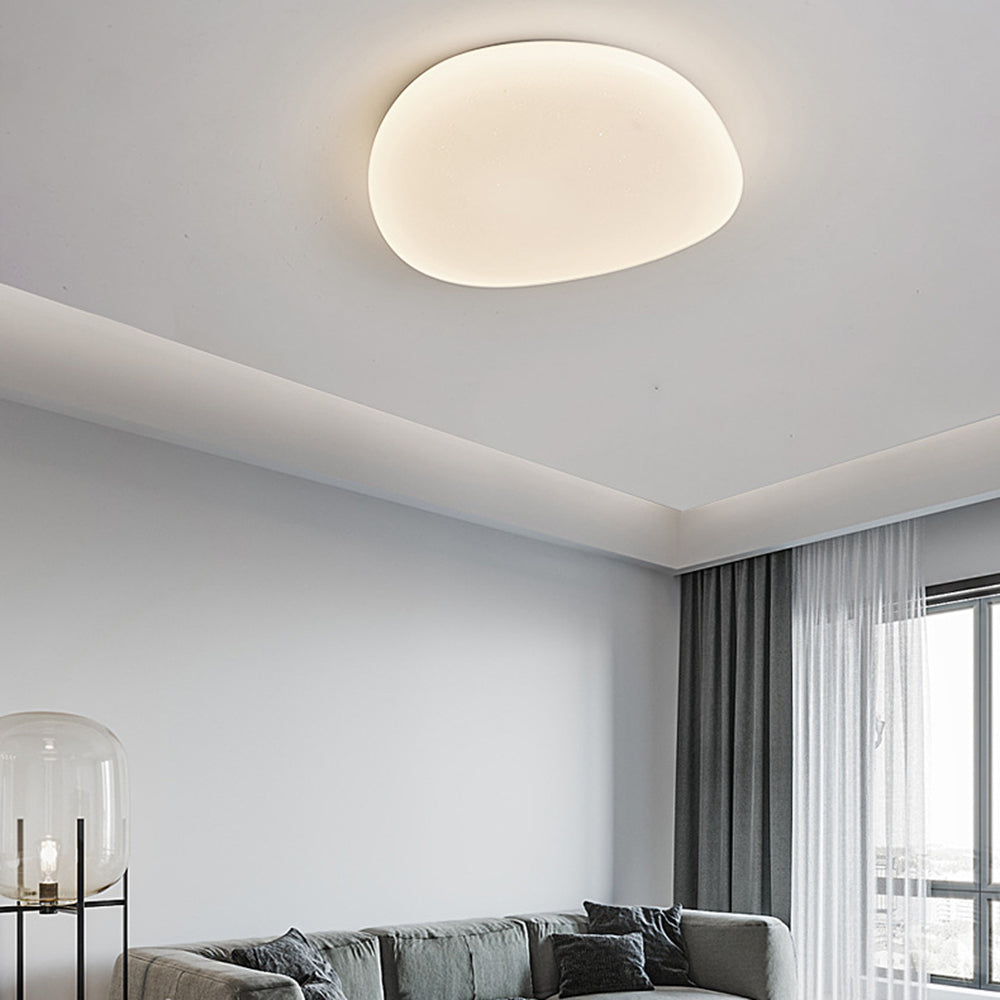 LED Ceiling Light Minimalist Pebble Shape with Glitter Finish