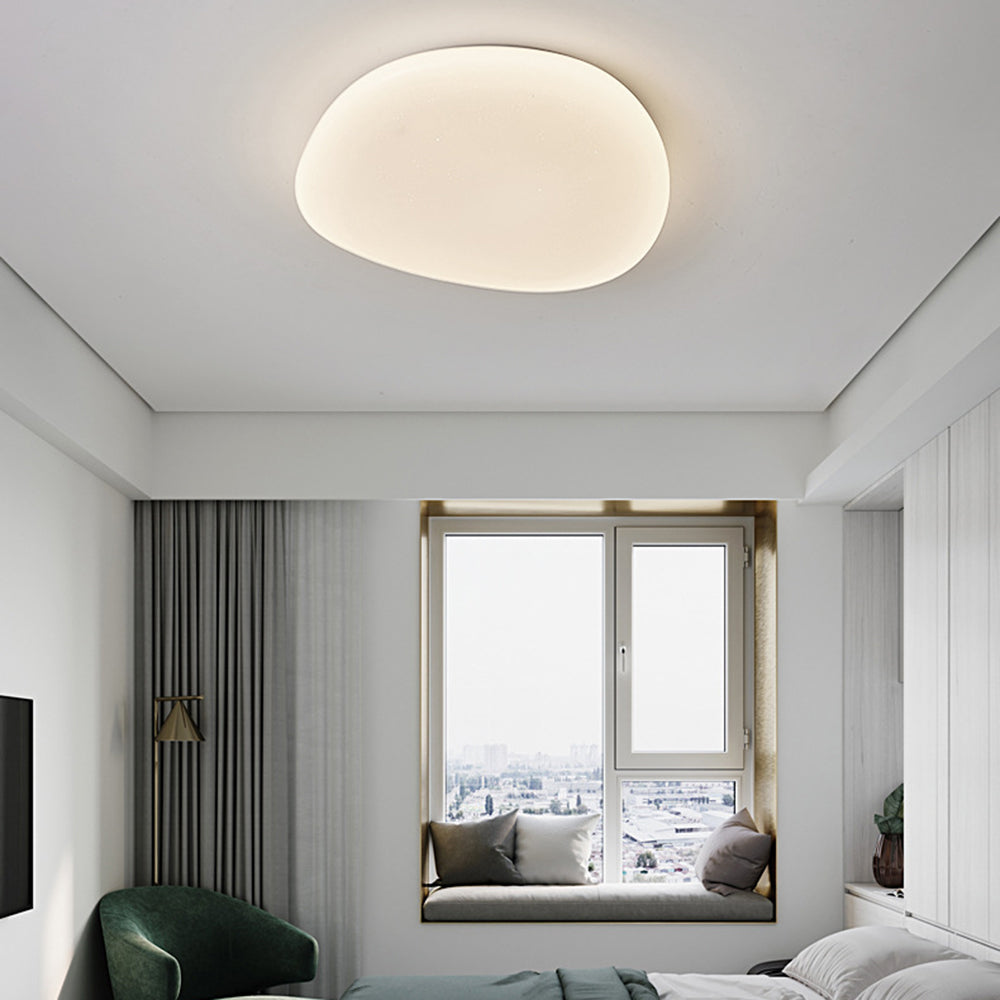 LED Ceiling Light Minimalist Pebble Shape with Glitter Finish
