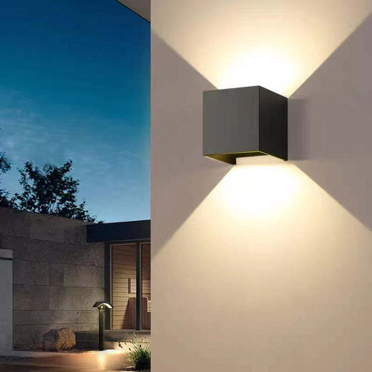 LED Wall Lamp Modern Minimalist Square Cube Up Down Indoor Outdoor