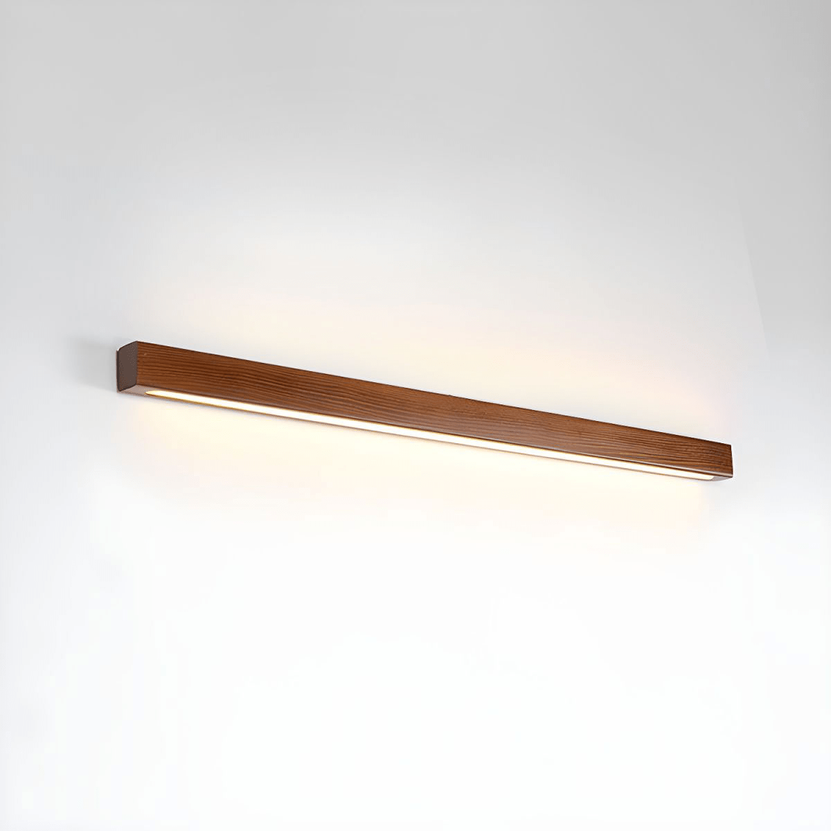 Linear Wood Wall Light Scandinavian Dual-Mount LED Bar Sconce with Frosted Diffuser