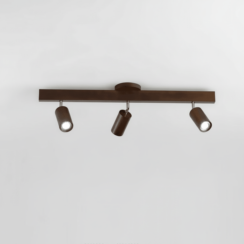 Minimalist Solid Wood Ceiling Spotlight with Adjustable Light Direction
