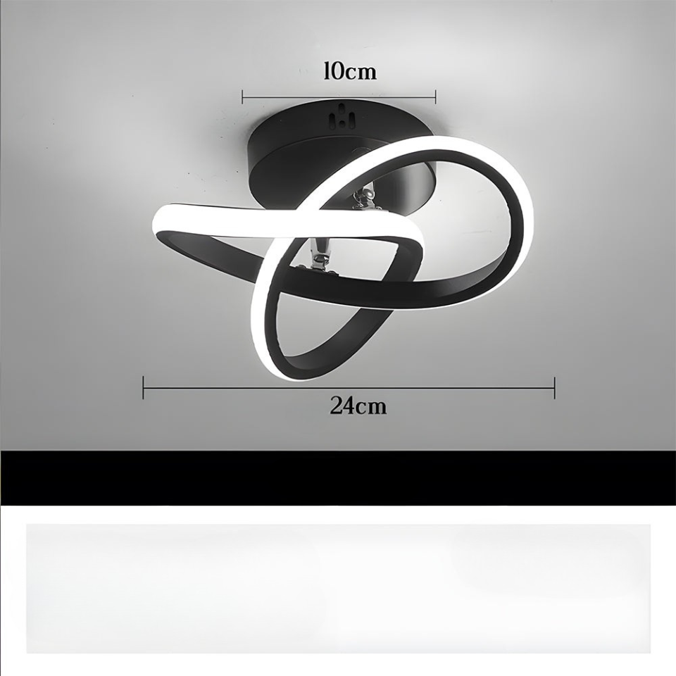 Modern LED Ceiling Light with Twisted Knot Design for Hallways and Living Rooms