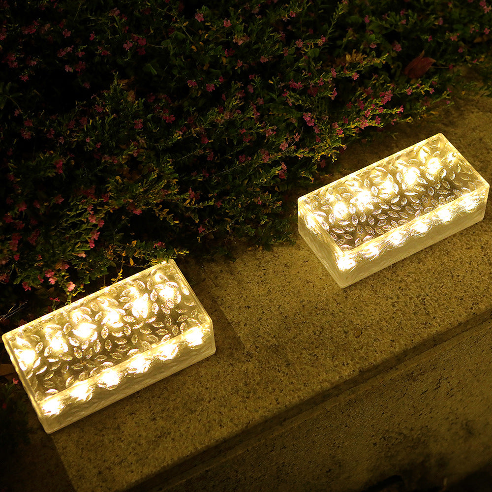 Modern Solar Ice Brick Light with Waterproof LED