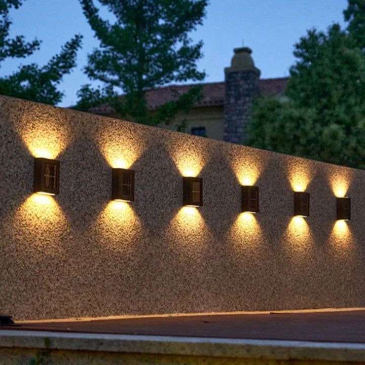 Modern Solar Wall Lamp with Up and Down Light