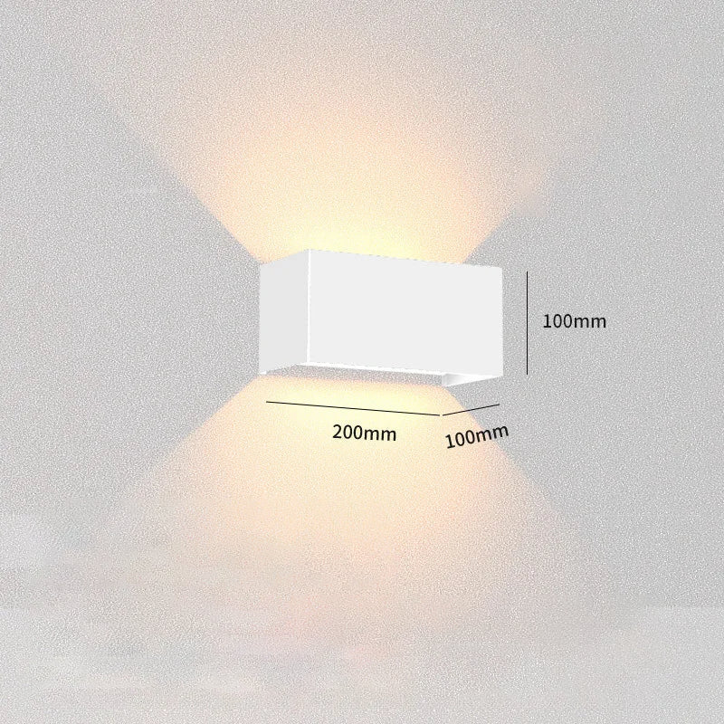 Outdoor Wall Lamp Minimalist LED Up Down Light for Indoor and Outdoor Use