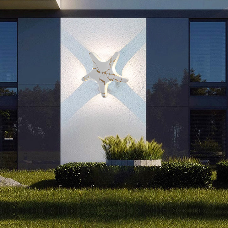 Outdoor Wall Lamp Modern Starfish LED Sconce for Garden and Entrance