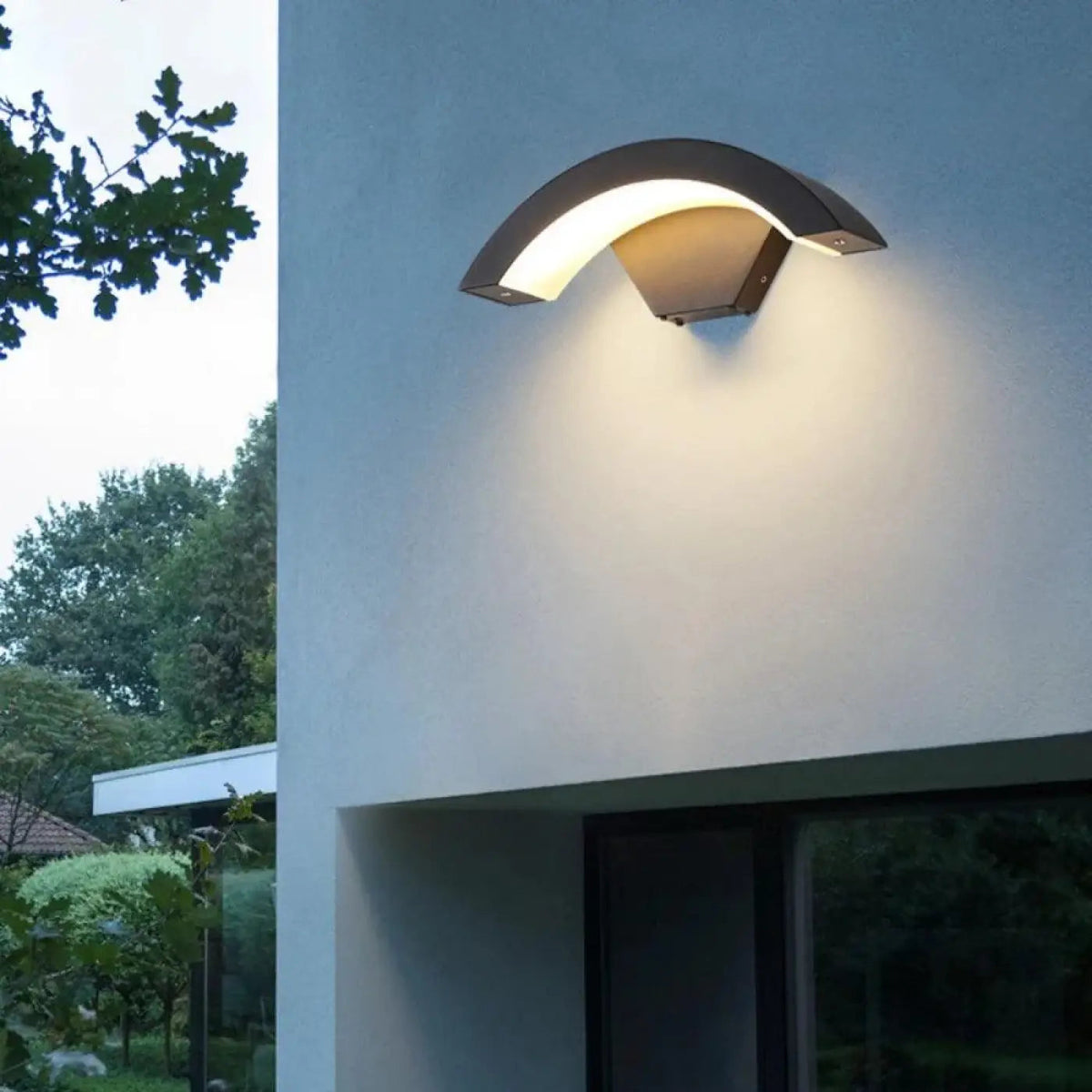 Outdoor Wall Lamp Modern with Arch LED Design for Exterior Use