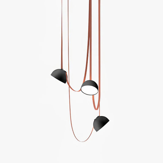 Pendant Lamp Modern with Tilting Dome Shades and Adjustable Cord Cluster