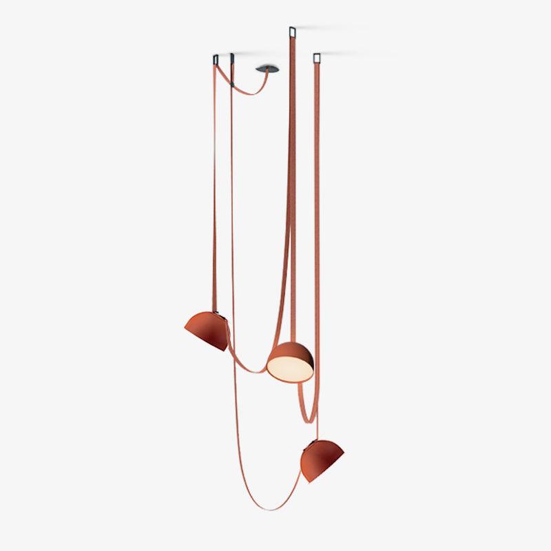 Pendant Lamp Modern with Tilting Dome Shades and Adjustable Cord Cluster