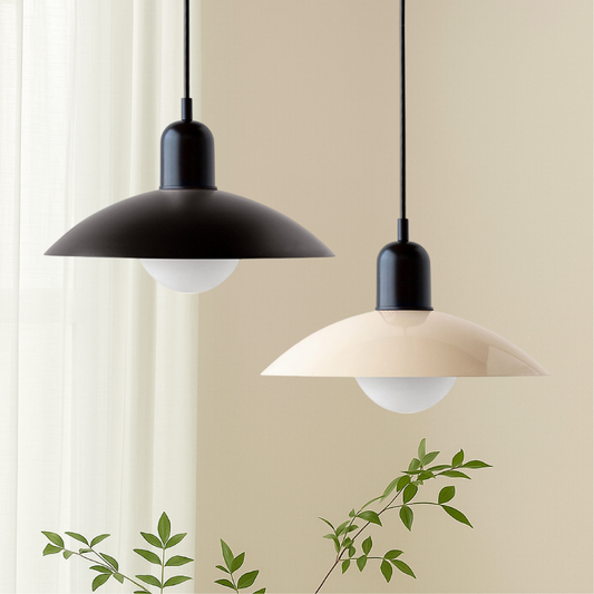 Pendant Lamp Scandinavian Style with Adjustable Height and Round Dome Shade