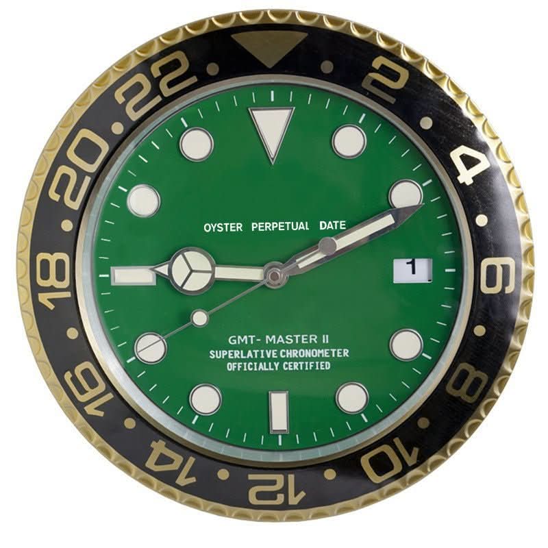 Silent Wall Clock with Stainless Steel Frame and Luminous Hands
