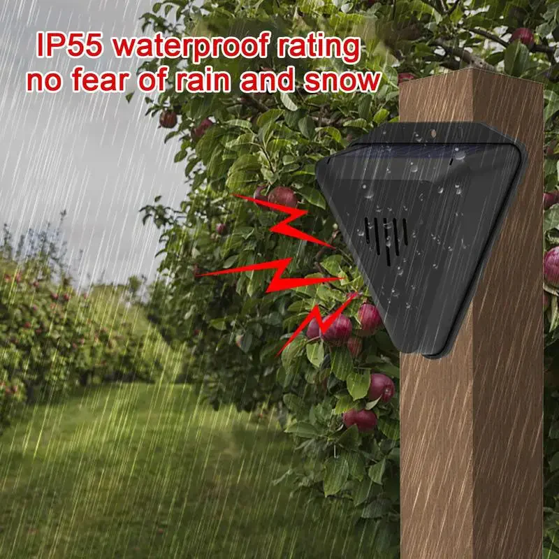 Solar Outdoor Bird Repeller with Compact Triangular Housing