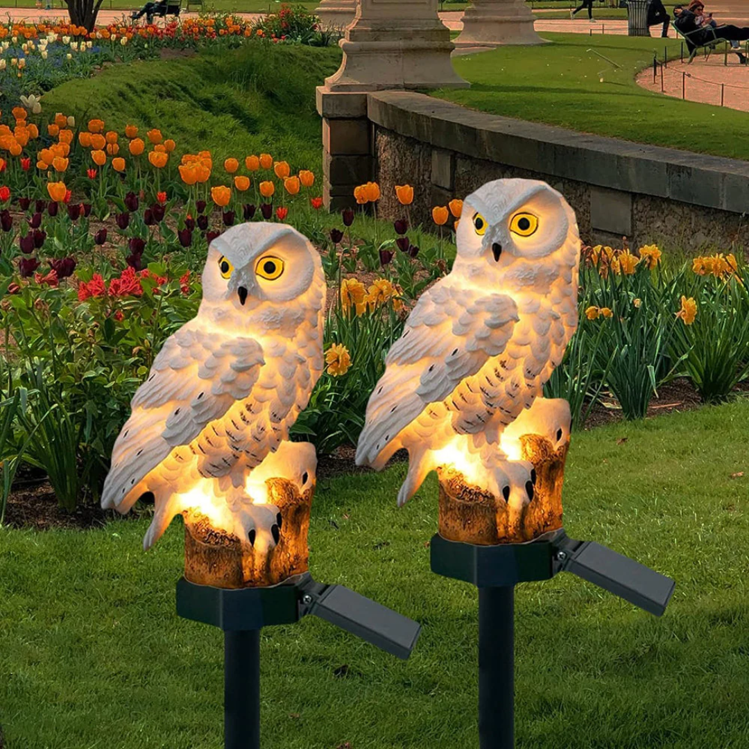 Solar Owl Garden Light with Ground Stake