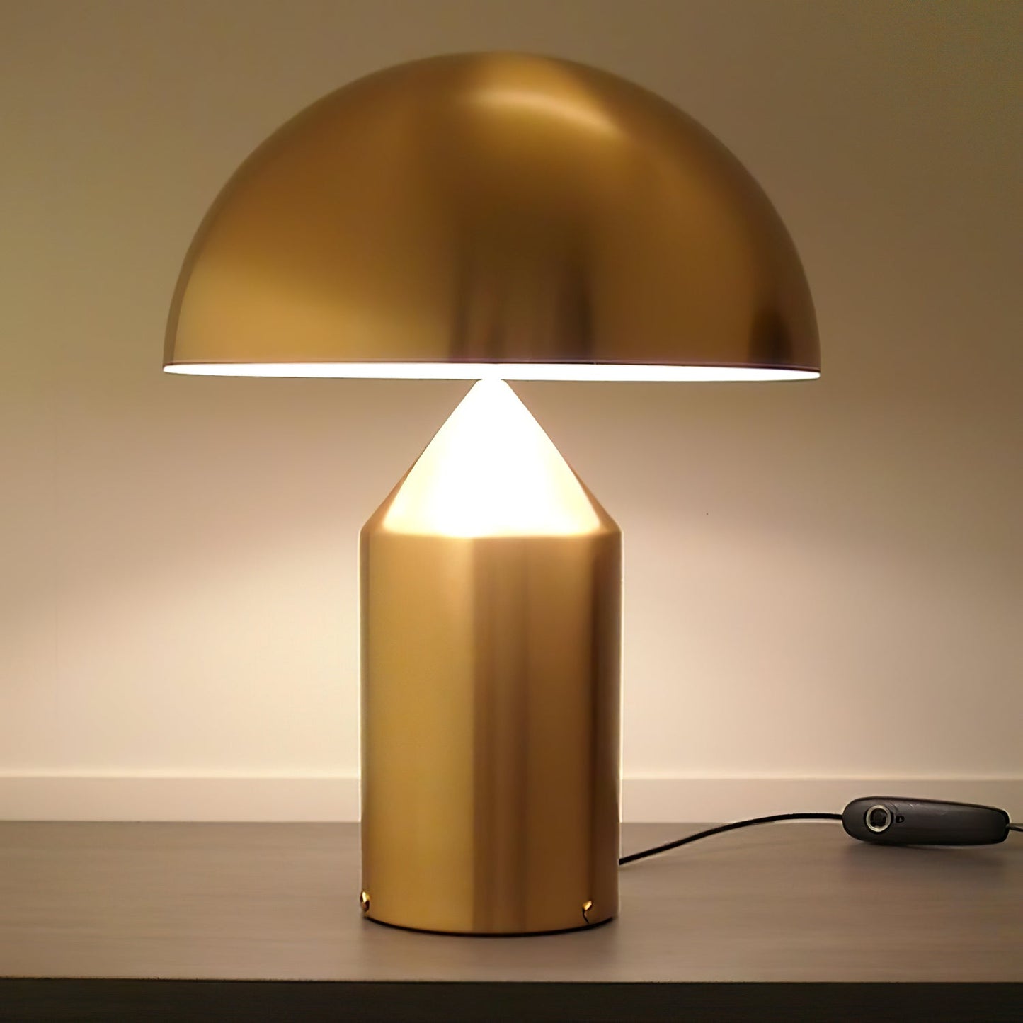 Table Lamp Modern Dome Shape with Plug-In Cord and Inline Switch