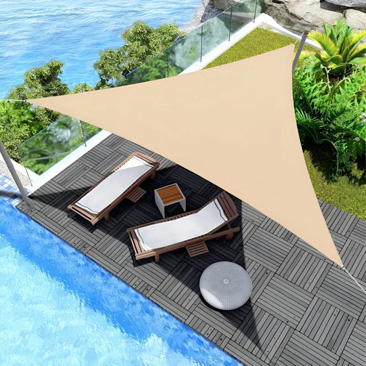 Triangle Sun Shade Sail with D-Rings for Patio and Garden
