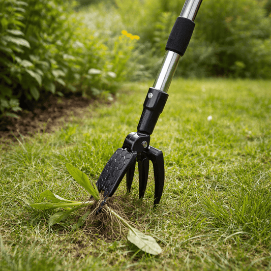 Upright Weed Remover with Root Removal Claws
