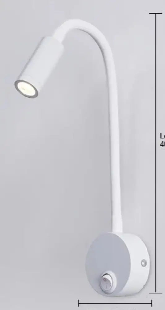 Wall Reading Lamp Modern with Flexible Gooseneck Arm and On/Off Switch