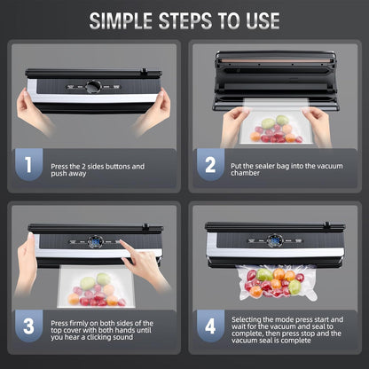 8-in-1 Vacuum Sealer Machine with Built-in Cutter and LED Display