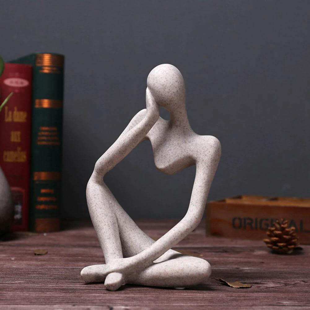 Abstract Wall Sculpture “The Thinker” Handcrafted Resin Art for Home Decor 28.5 x 16 x 22 cm 1