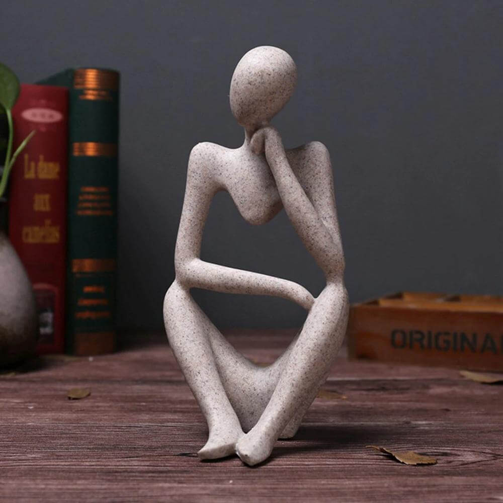 Abstract Wall Sculpture “The Thinker” Handcrafted Resin Art for Home Decor 28.5 x 16 x 22 cm 2