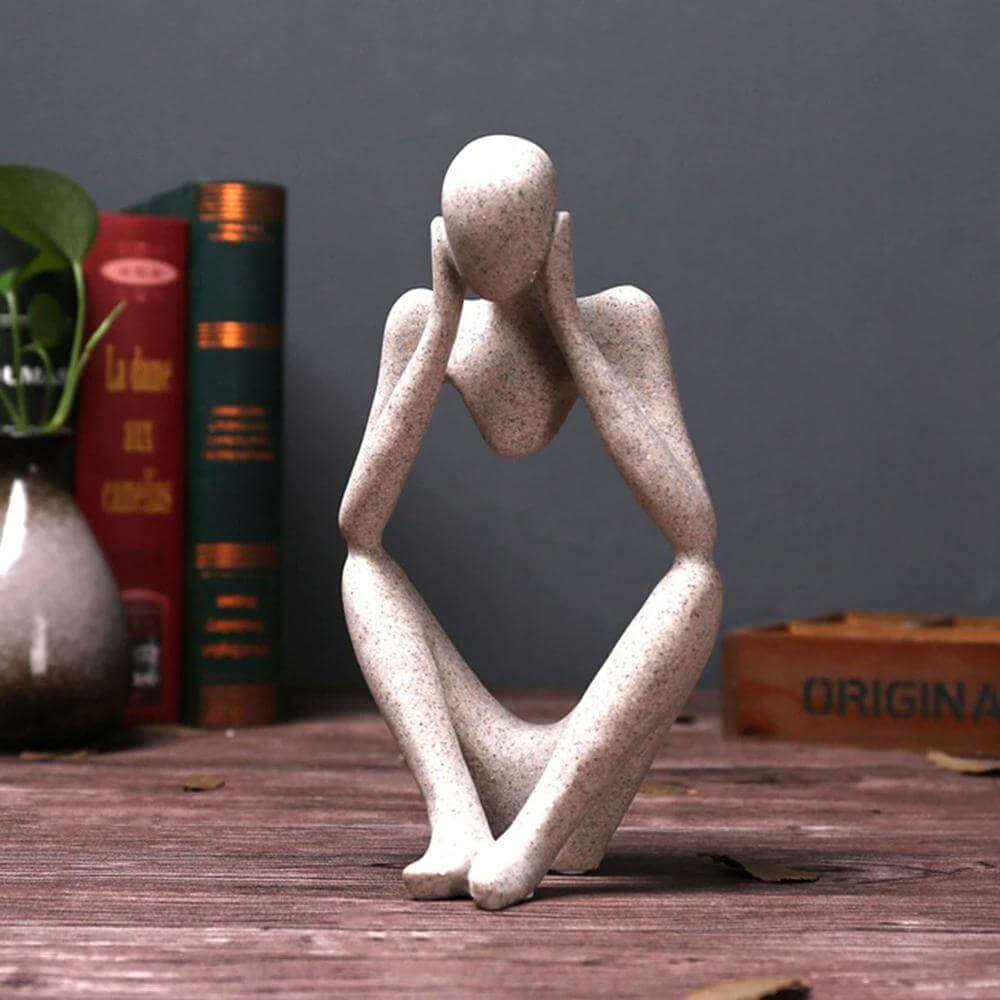 Abstract Wall Sculpture “The Thinker” Handcrafted Resin Art for Home Decor 28.5 x 16 x 22 cm 3
