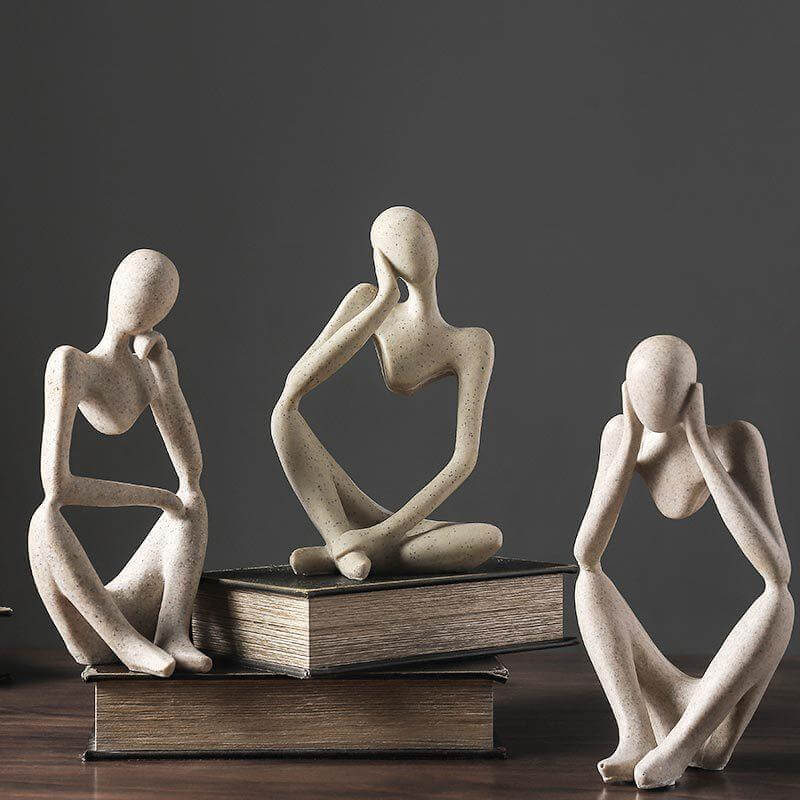 Abstract Wall Sculpture “The Thinker” Handcrafted Resin Art for Home Decor 28.5 x 16 x 22 cm 5