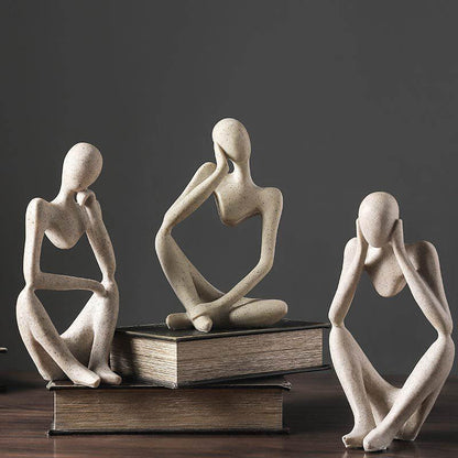 Abstract Wall Sculpture “The Thinker” Handcrafted Resin Art for Home Decor 28.5 x 16 x 22 cm 5