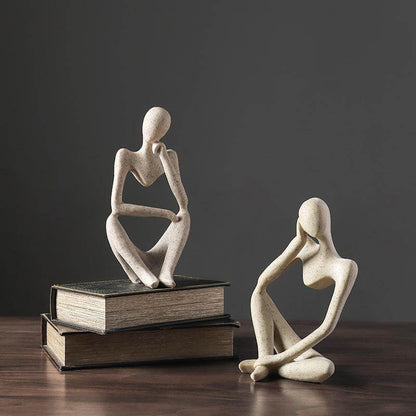 Abstract Wall Sculpture “The Thinker” Handcrafted Resin Art for Home Decor 28.5 x 16 x 22 cm 6
