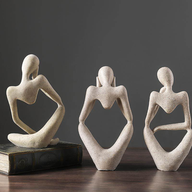 Abstract Wall Sculpture “The Thinker” Handcrafted Resin Art for Home Decor 28.5 x 16 x 22 cm 7