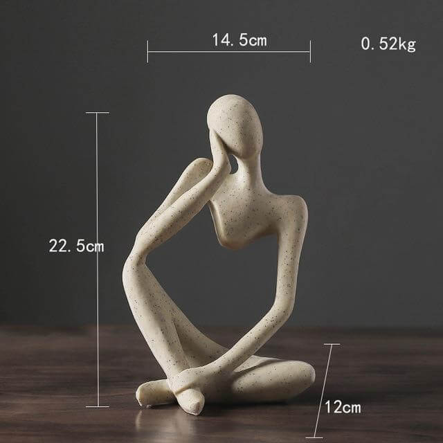 Abstract Wall Sculpture “The Thinker” Handcrafted Resin Art for Home Decor 28.5 x 16 x 22 cm 8