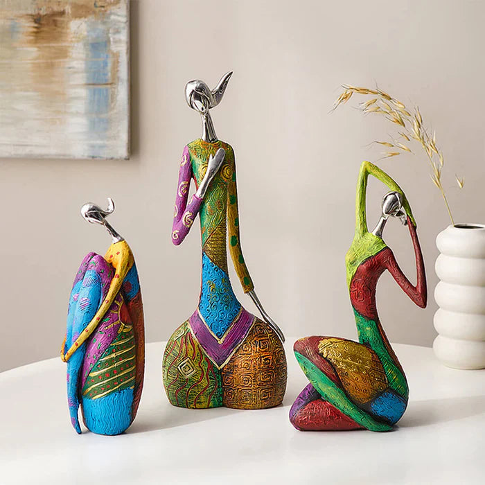 Abstract Woman Statue Modern Colorful Design for Home and Room Decor 30 cm 2