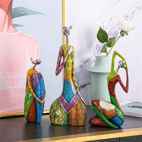 Abstract Woman Statue Modern Colorful Design for Home and Room Decor 30 cm 6