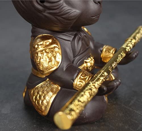 Handmade Monkey King Monk Statue for Tea Ceremony and Home Decor 6