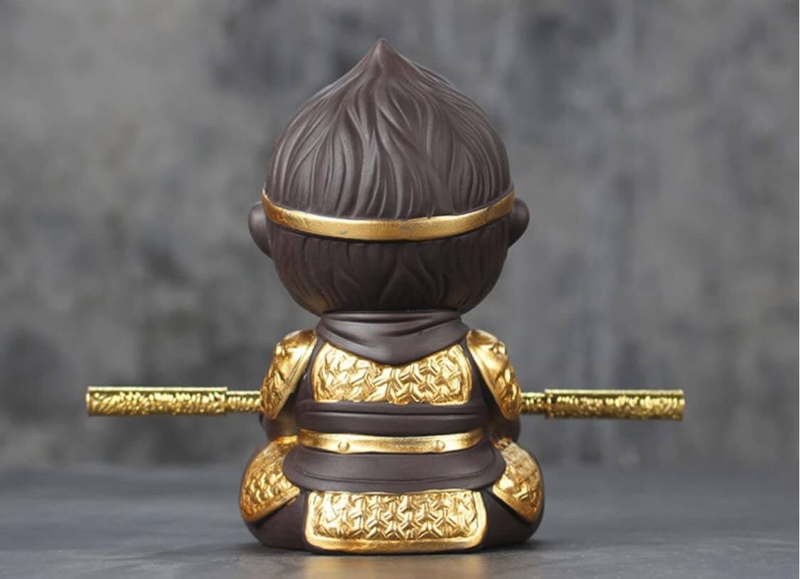 Handmade Monkey King Monk Statue for Tea Ceremony and Home Decor 9