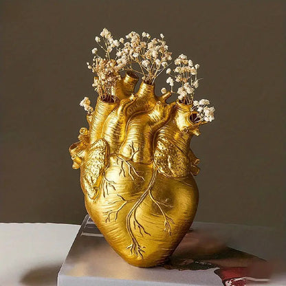 Heart-Shaped Flower Vase for Fresh or Dried Flowers and Home Decor 20 x 10 cm 3