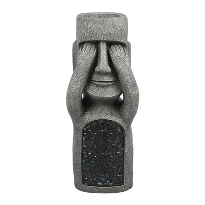 Moai Flower Pot Statue with LED Lighting and Integrated Planter 25 x 9.5 x 7 cm 3