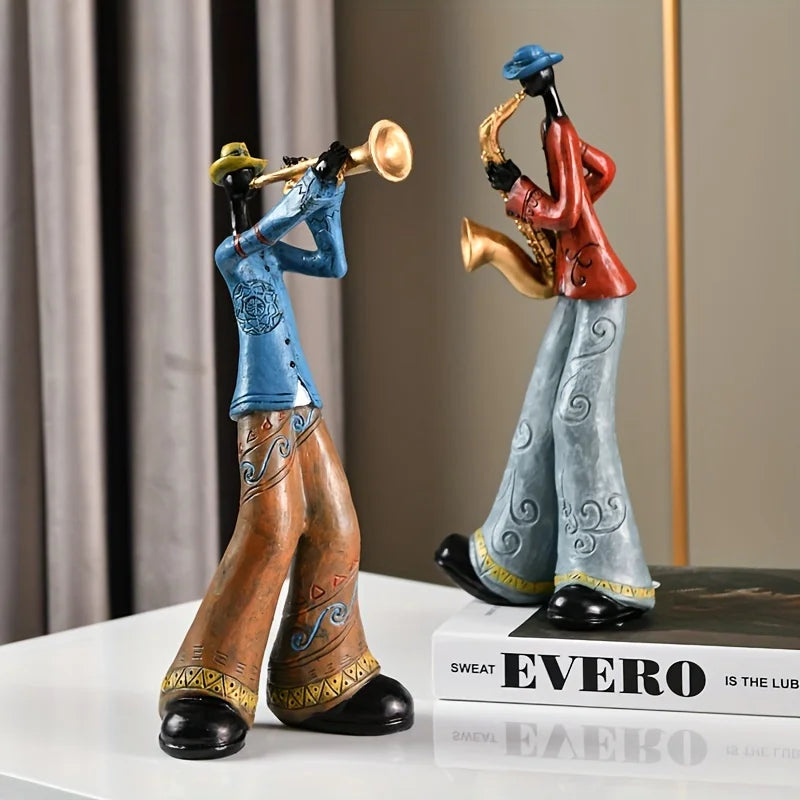 Vintage Jazz Band Resin Figurine with Detailed Design for Home Decor 4