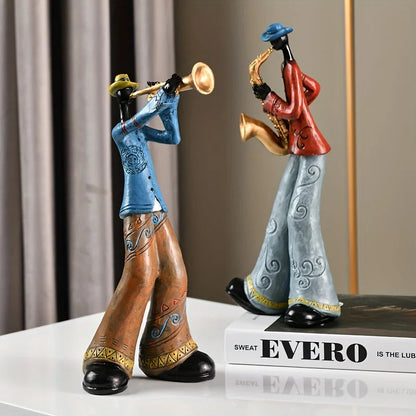 Vintage Jazz Band Resin Figurine with Detailed Design for Home Decor 4