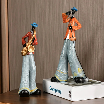 Vintage Jazz Band Resin Figurine with Detailed Design for Home Decor 5