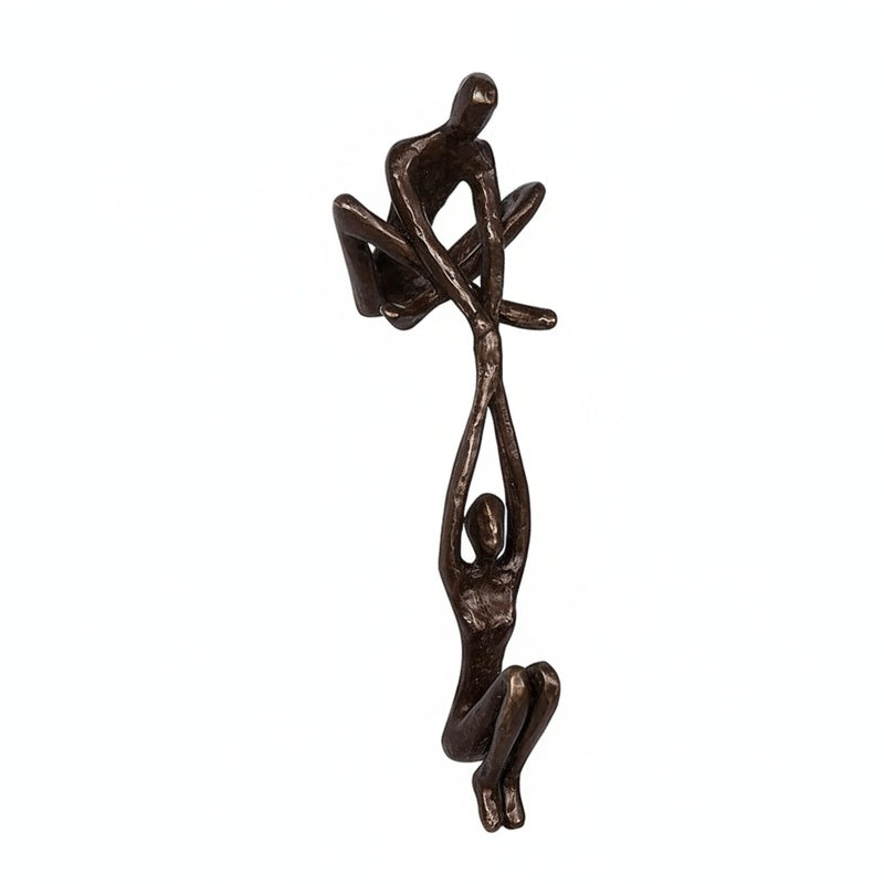 Abstract Shelf Sitter Sculpture with Two Figures