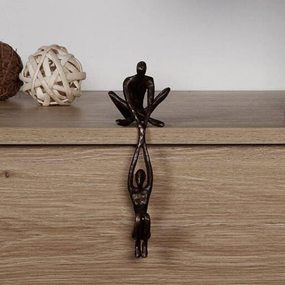Abstract Shelf Sitter Sculpture with Two Figures